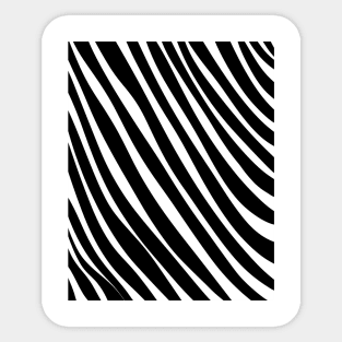 black and white zebra stripes pattern Sticker